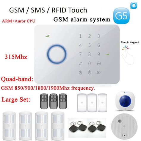 g5 gsm sms rfid alarm system|G5 Plus GSM/SMS/RFID Touch Alarm System .